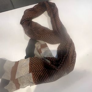 Echo scarf/head wrap, brown, black, beige